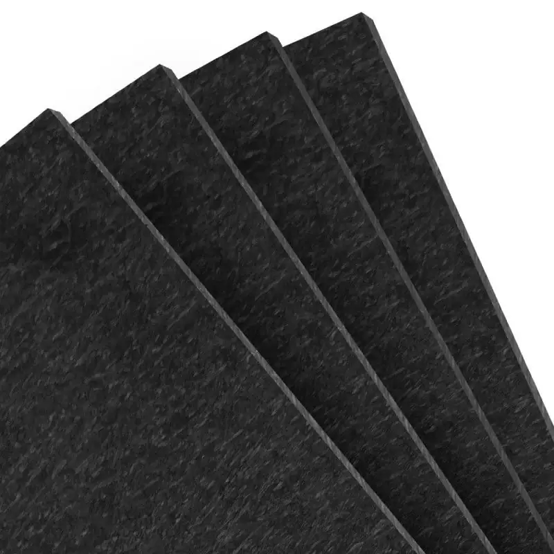 Black rubber sheets for industrial use, durable and flexible material.